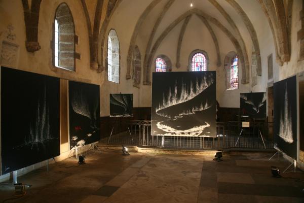 0 the art exhibition nord licht in the church st saturnin and the painter verena v lichtenberg saulieu avec le senateur maire anne catherine loisier