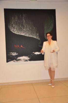 03 the painter verena von lichtenberg from strasbourg and her exhibition nord licht in the art gallery museum and exhibition from paris new york tokyo oder moscou