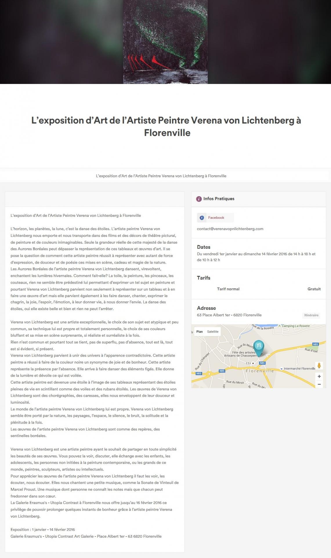 1 florenville the art galerie utopian and the painter verena von lichtenberg and her exhibition nord licht