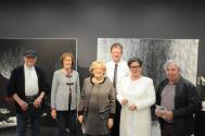 20aexposition d art de champagne le jury bernard hattel monique deguerne eliane nocton adjoint au maire tinqueux luc billa president art en champagne verena von lichtenberg et alai