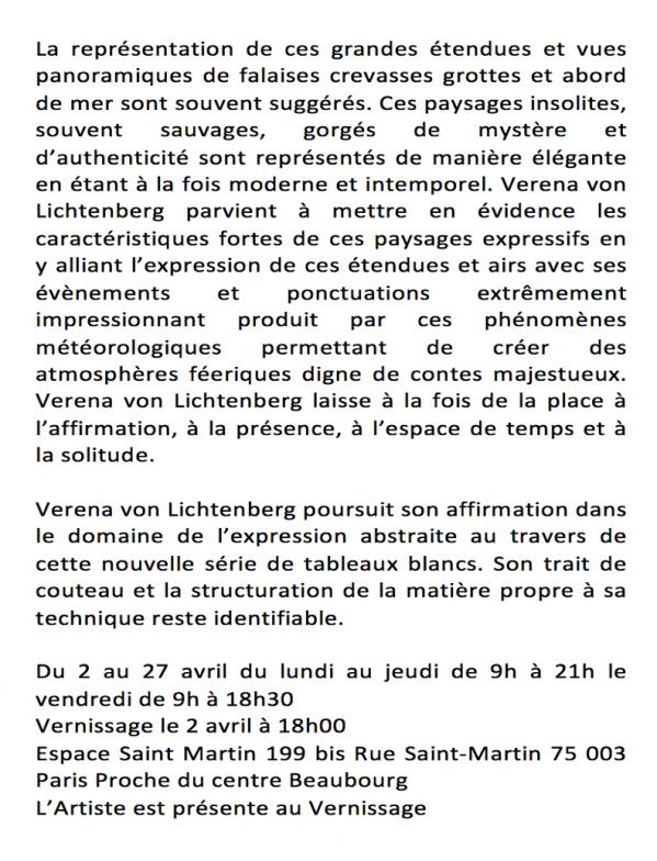 4 exposition d art et de peinture l artiste peintre verena von lichtenberg est a paris beaubourg espace st martin