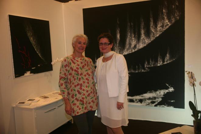 7b verena von lichtenberg artiste peintre et maude au salon d art art shopping et l exposition d art nord licht