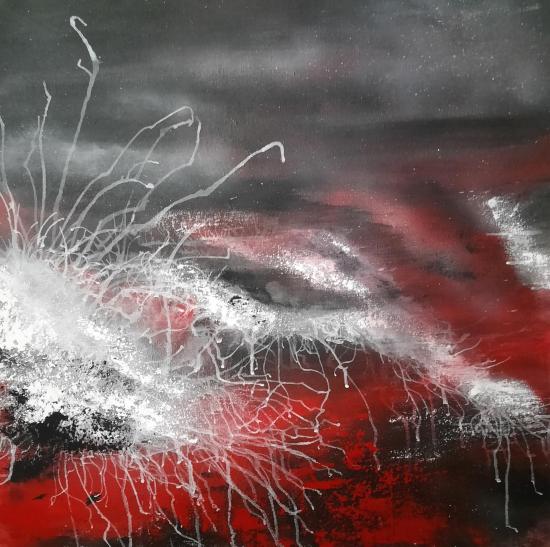 Eruption tableaux d art verena von lichtenberg artiste peintre blutrot 0010 80