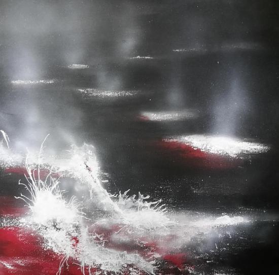 Eruption tableaux d art verena von lichtenberg artiste peintre blutrot 0011 100