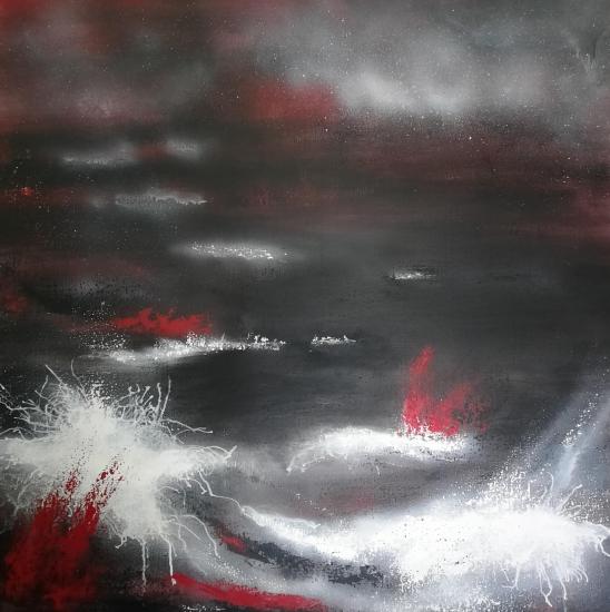 Eruption tableaux d art verena von lichtenberg artiste peintre blutrot 003 100