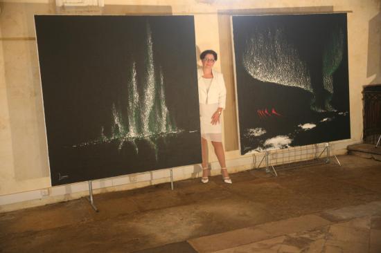 Saulieu une exposition d art de l artiste peintre verena von lichtenberg avec les oeuvres d art et peintures nord licht