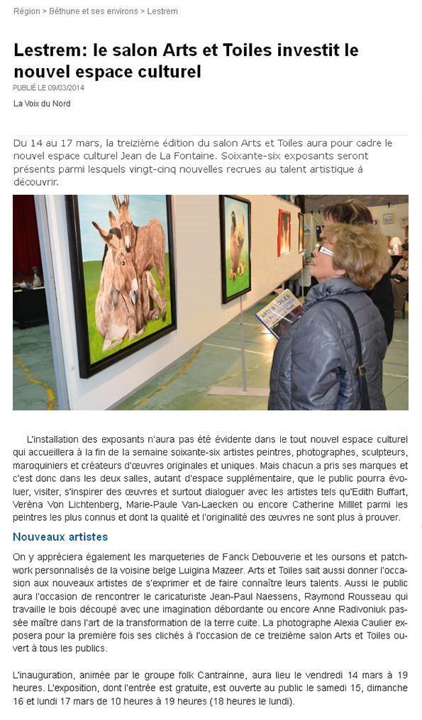 Une exposition d art avec l artiste peintre verena von lichtenber a lestrem lille bethune lens nord pas de calais