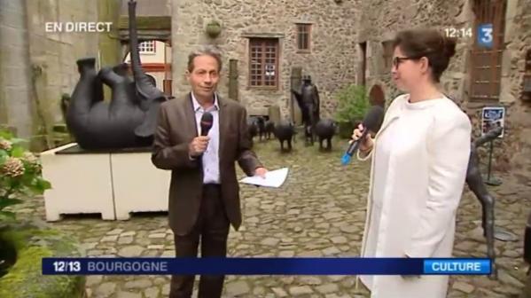 Vvl 1 france 3 bourgogne francois marie lapchine mit der malerin verena von lichtenberg eine kunstausstellung mit catherine gras und cecile zicot